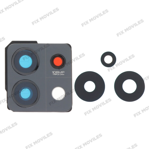 Lente Cristal Camara con Marco para Xiaomi Redmi Note 13 5G Negro