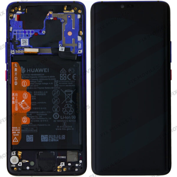 Pantalla Service Pack Huawei Mate 20 Pro con Marco Twilighty/Purple