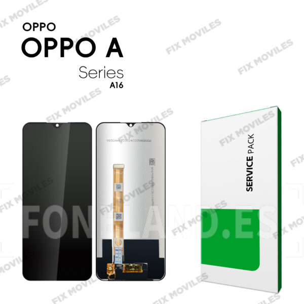 Pantalla OPPO A16 CPH2269 / A16S CPH2271 / A54S CPH2273 / A56 5G PFVM10 Negra Completa LCD+Tactil SERVICE PACK