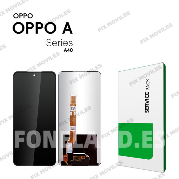 Pantalla OPPO A40 (CPH2669) / OPPO A60 5G (CPH2683) / OPPO A3 5G FLEX 25 Negra Completa LCD+Tactil SERVICE PACK