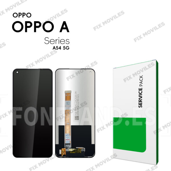 Pantalla OPPO A54 5G (CPH2195) / A74 5G (CPH2197 CPH2263) / A93 5G (PCGM00, PEHM00, PEHT00) Negra Completa LCD+Táctil SERVICE PACK