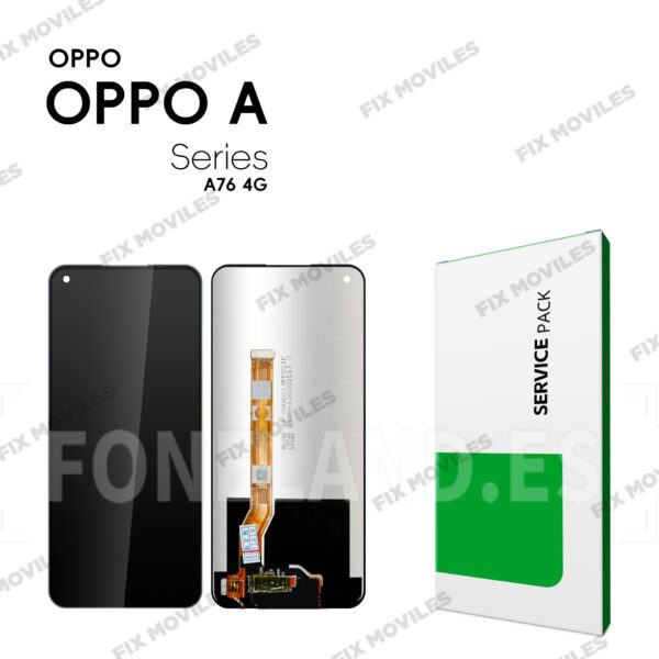 Pantalla OPPO A76 4G (CPH2375) / A36 4G (PESM10) Negra Completa LCD+Tactil SERVICE PACK