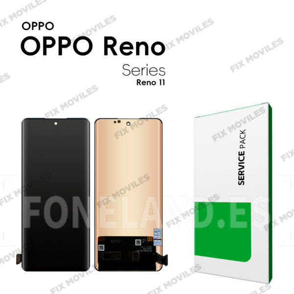 Pantalla OPPO Reno 11 Negra Completa LCD+Tactil SERVICE PACK