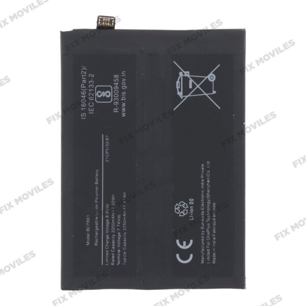 Batería One Plus Nord 2 5G / Nord 2T 5G (CPH2399, CPH2401) BLP861