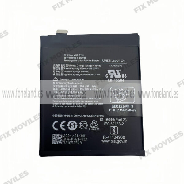 Batería para One plus 8 (BLP761)