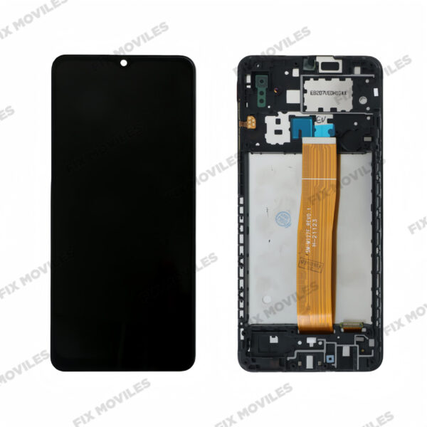 Original Nveuo Pantalla Samsung Galaxy A02 A022 Negra con Marco Original LCD+Táctil