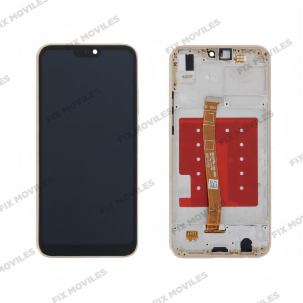 Original Pantalla Huawei P20 Lite/ Nova 3e Dorada con Marco Completa LCD+Tactil