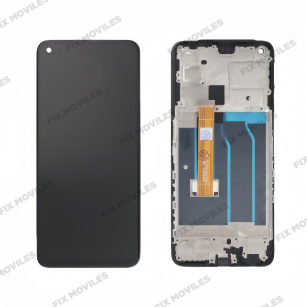 Original Pantalla OPPO Realme 7 Negra Completa LCD+Táctil con Marco