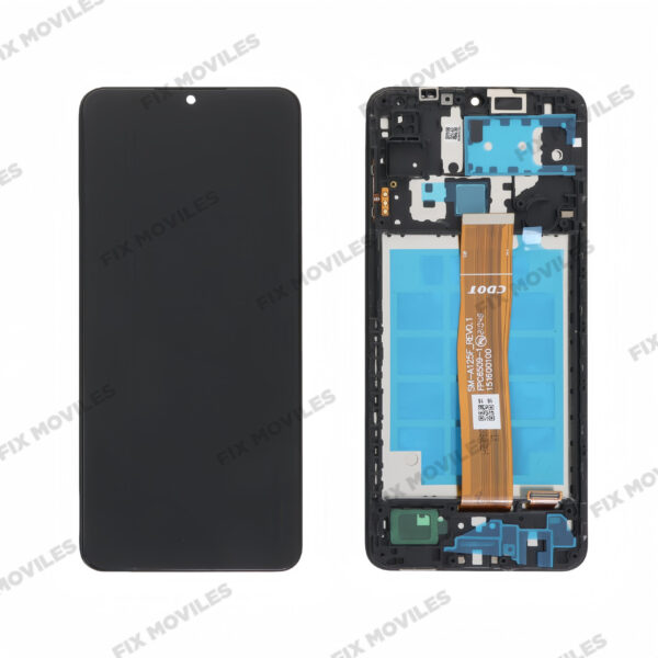 Original Pantalla Samsung SM-A125 A12 2020 Negro con marco SERVICE PACK