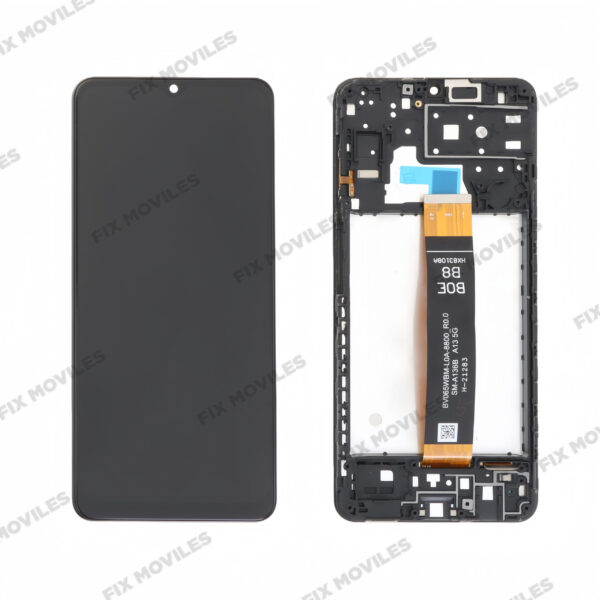 Original Pantalla Samsung SM-A136 A13 5G 2022 Negro con marco SERVICE PACK