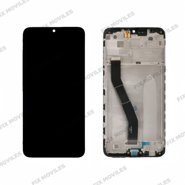 Original Pantalla Xiaomi Redmi 8/ 8A/ 8A Pro (2019) Negro con Marco Completa LCD+Tactil SERVICE PACK
