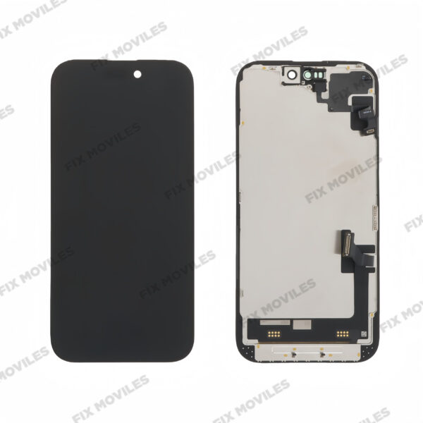 Pantalla Cristal + Marco Lateral con Pegamento para iPhone 15