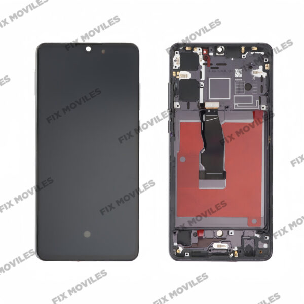 Original Pantalla Huawei P30 Negra Con Marco y Batería Completa LCD+Tactil