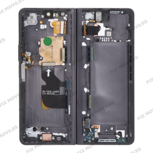 Pantalla Interior para Samsung Z Fold 4 5G F936 Negra con Marco Original Completa SERVICE PACK