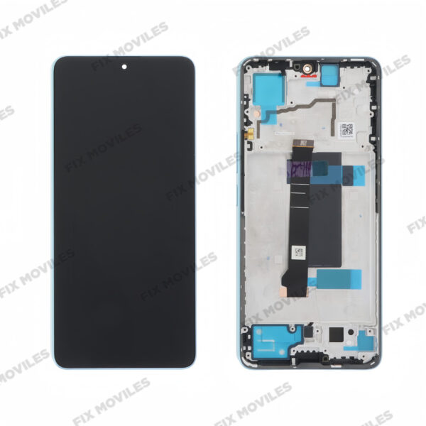 Pantalla Original Redmi Note 13 Pro 5G Con Marco Azul SERVICE PACK