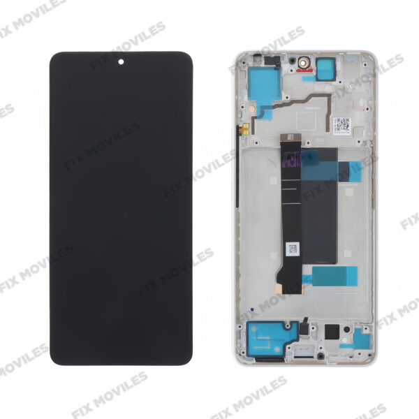 Pantalla Original Redmi Note 13 Pro 5G Con Marco Blanco SERVICE PACK