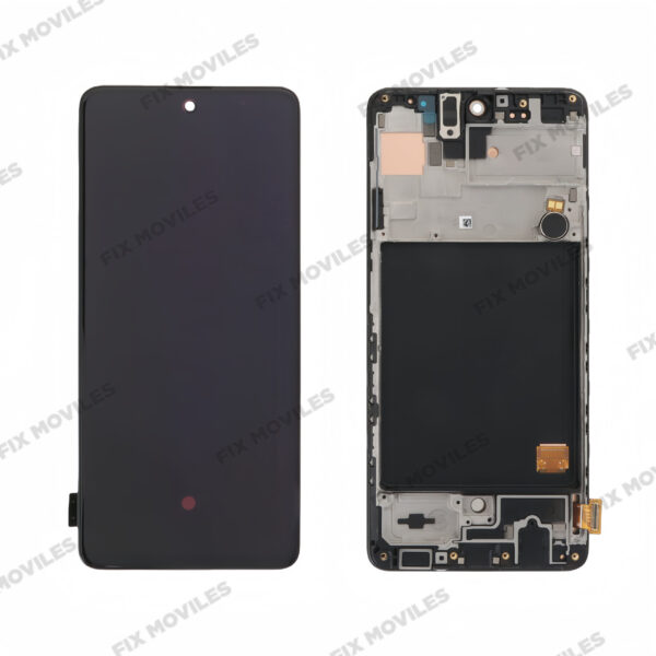 Pantalla Samsung A51 2020 SM-A515 Negro con Marco Completa SERVICE PACK