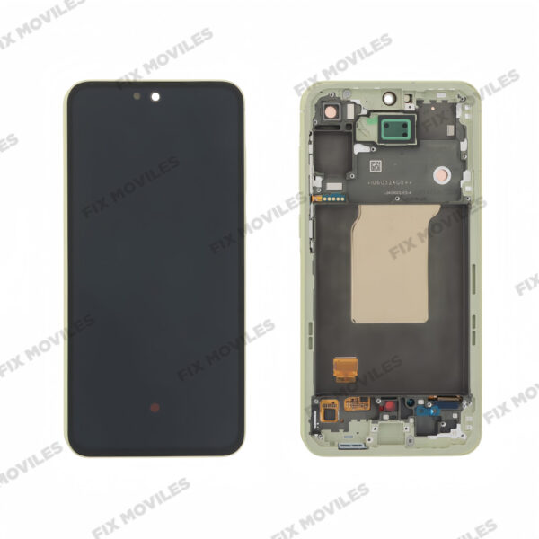 Pantalla Samsung A55 5G 2024 ( A556 ) Amarillo / Lemon con Marco Original Completa SERVICE PACK