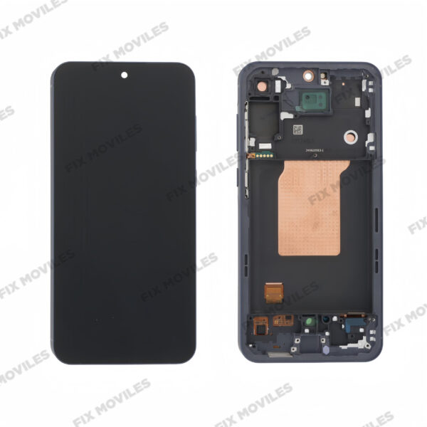 Pantalla Samsung A55 5G 2024 ( A556 ) Azul Claro con Marco Original Completa SERVICE PACK