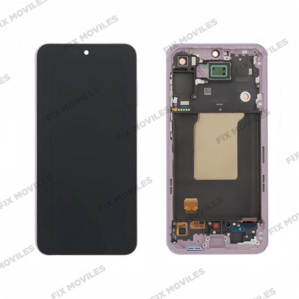 Pantalla Samsung A55 5G 2024 ( A556 ) Lila con Marco Original Completa SERVICE PACK