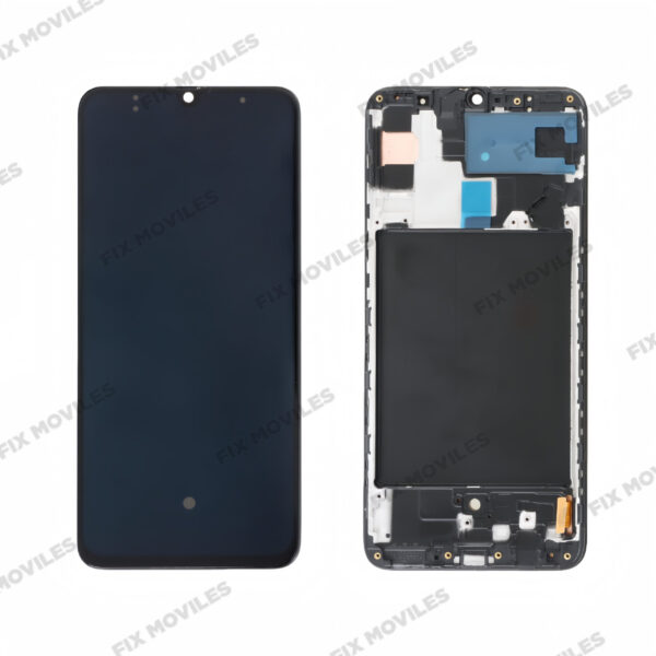 Pantalla Samsung A70 2019 A705 Negro con Marco Completa SERVICE PACK
