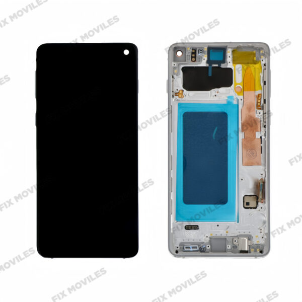Pantalla Samsung Galaxy S10 G973 Blanco con Marco Original Completa SERVICE PACK