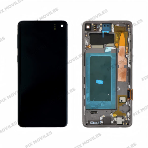 Pantalla Samsung Galaxy S10 G973 Negro con Marco Completa SERVICE PACK