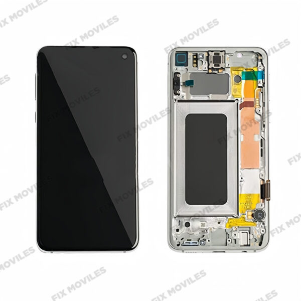 Pantalla Samsung Galaxy S10E G970 Blanca con Marco Original Completa SERVICE PACK + Batería