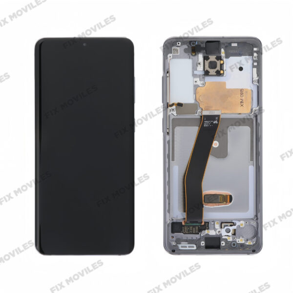 Pantalla Samsung Galaxy S20 4G/5G G980F / G981F Negro/Gris con Marco Original Completa SERVICE PACK