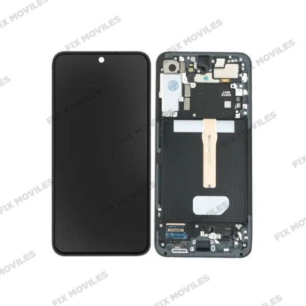 Pantalla Samsung S22 Plus S906 Gris con Marco Original Completa SERVICE PACK (Marco Premontado)