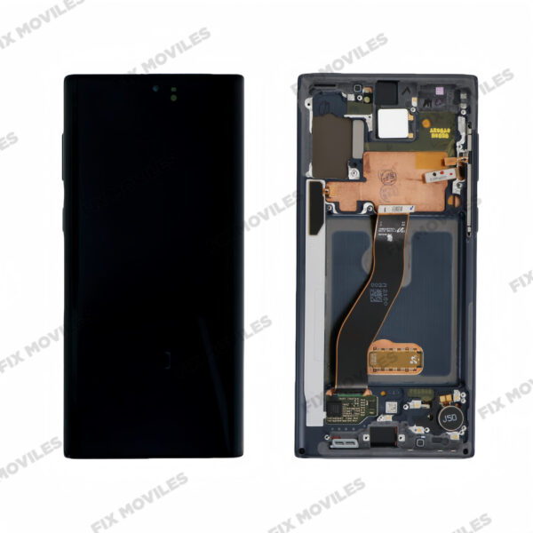Pantalla Samsung Note 10 N970 Negra con Marco Original Completa SERVICE PACK + Batería