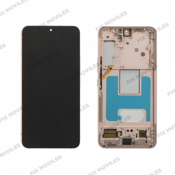 Pantalla Samsung S22 S901 Rosa con Marco Original Completa SERVICE PACK