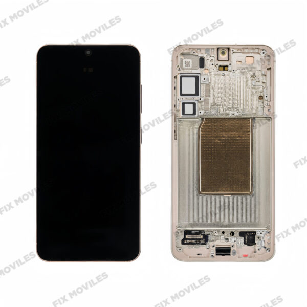 Pantalla Samsung S25 Plus SM-936 Dorado con marco LCD+TACTIL Completo SERVICE PACK (GH82-36356A)