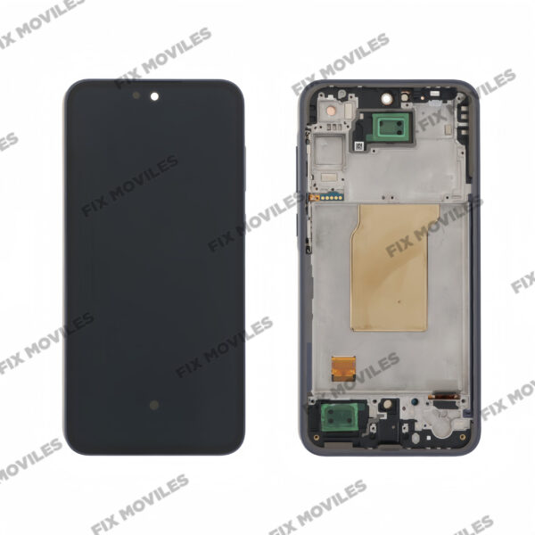 Pantalla Samsung SM-A356 A35 5G 2024 Negro / Azul Oscuro con Marco Original Completa SERVICE PACK