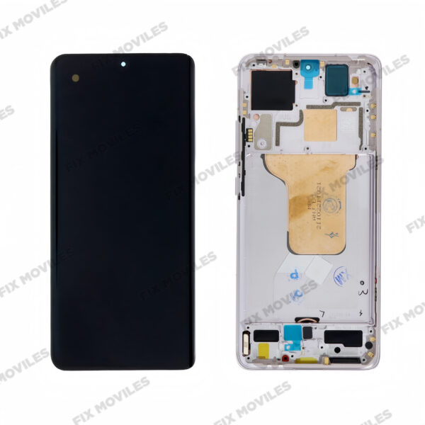 Pantalla XiaoMi MI 12 / MI 12X / MI 12S (5G 2022) Lila / Plateado Con Marco SERVICE PACK