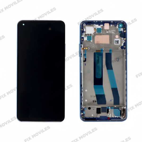 Pantalla Xiaomi Mi 11 Lite 4G / 5G / NE 5G Azul con Marco LCD+TACTIL Completo SERVICE PACK