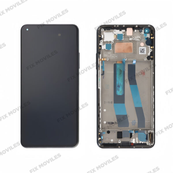Pantalla Xiaomi Mi 11 Lite 4G Negra con Marco Completa Tactil+LCD SERVICE PACK