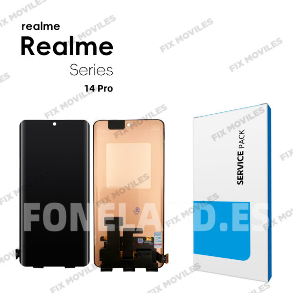 Pantalla Realme 14 Pro 5G (Version TM) Negro sin marco LCD+TACTIL Completo SERVICE PACK