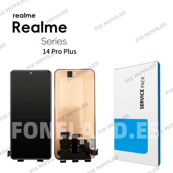 Pantalla OPPO Reno 13 Pro 5G (CPH2697, PKK110) / Realme 14 Pro Plus (RMX5051) (Version TM) Negro sin marco LCD+TACTIL Completo SERVICE PACK