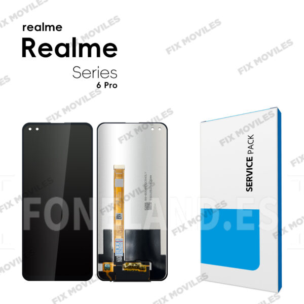 Pantalla OPPO Realme 6 Pro RMX2061 Negra Completa LCD+Tactil SERVICE PACK