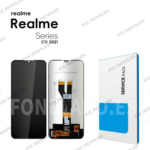 Pantalla OPPO Realme C11 / C20 / C21 2021 RMX3201 RMX3063 RMX3231 Negra Completa LCD+Tactil SERVICE PACK