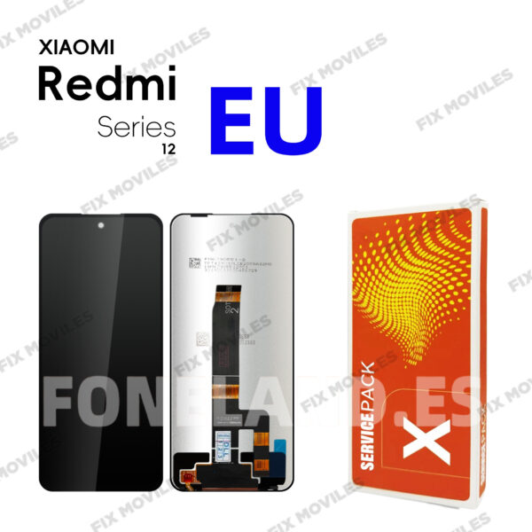Pantalla Redmi 12 4G / Redmi 12 5G / Poco M6 Pro 5G Sin Marco LCD+TACTIL Completo SERVICE PACK «EU»