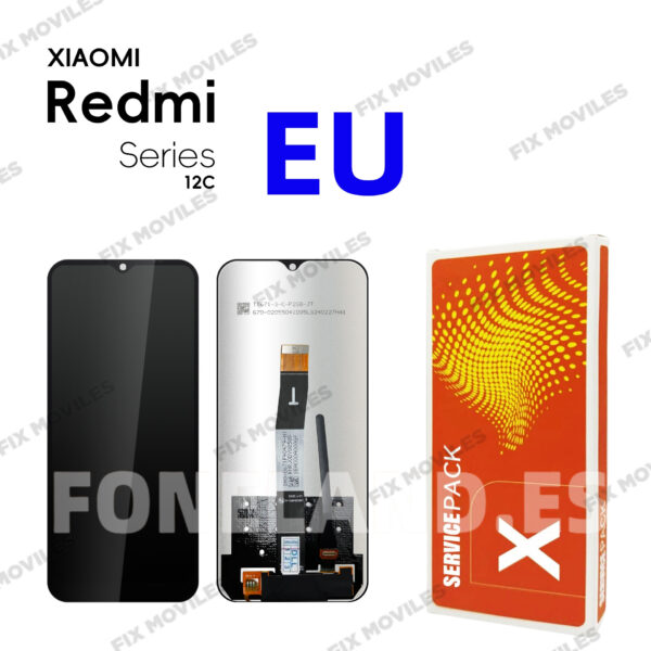 Pantalla Redmi 12C (2023) Sin Marco LCD+TACTIL Completo SERVICE PACK «EU»