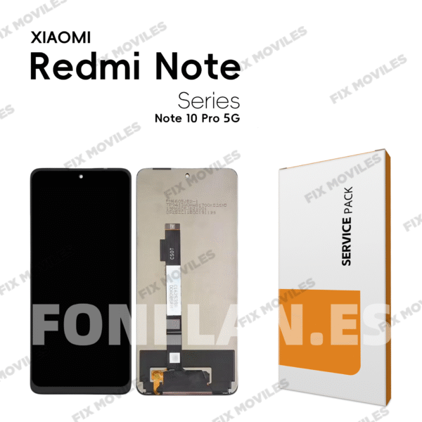 Pantalla Xiaomi Redmi Note 10 Pro 5G / POCO X3 GT 2021 Negra Completa LCD+Tactil SERVICE PACK