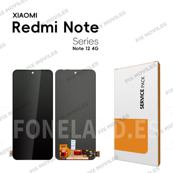 Pantalla Redmi Note 12 4G/5G / Poco X5 5G (2023) Sin Marco Original LCD+Tactil Negra Completa SERVICE PACK