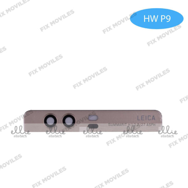 Lente Cristal Camara para Huawei P9 Dorado con pegatina camara