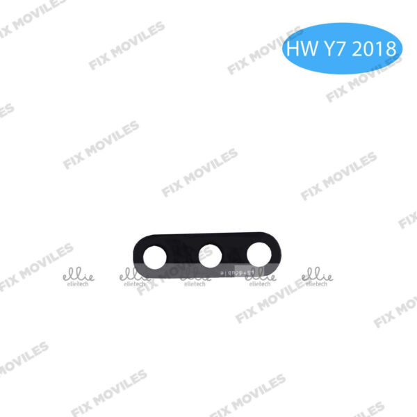Lente Cristal Camara para Huawei Y7 2018 Negro con pegatina camara