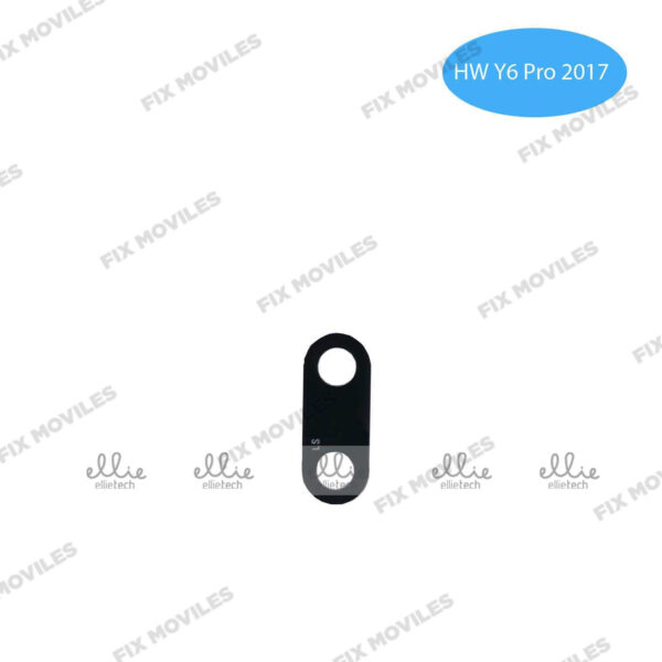 Lente Cristal Camara para Huawei Y6 2018 Negro con pegatina camara