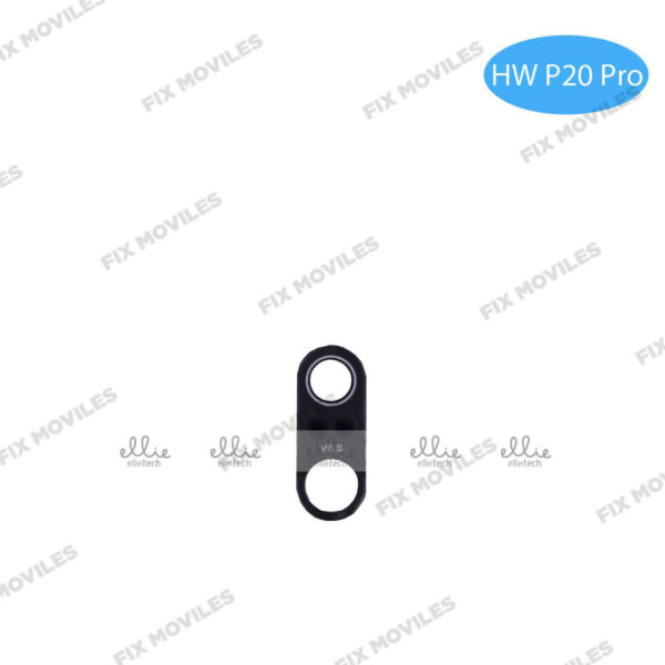 Lente Cristal Camara para Huawei P20 Pro Negro con pegatina camara