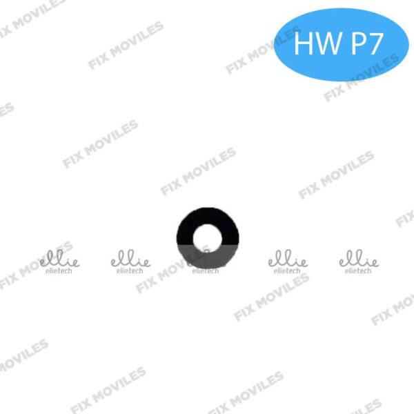 Lente Cristal Camara para Huawei P7 Negro con pegatina camara